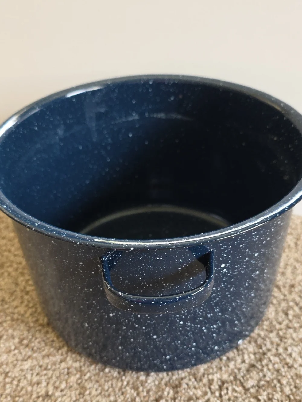 Stock Pot - Speckled Blue Enamel Stock Pot with Lid